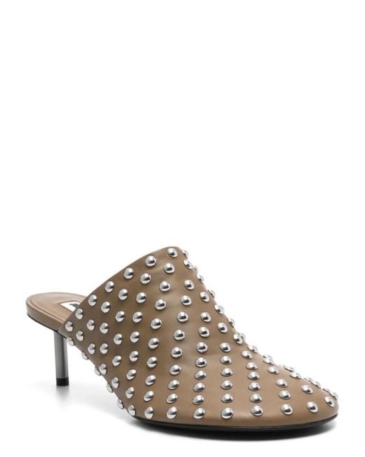 Jil Sander Green Mules