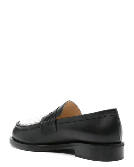 Mach & Mach Black Sirene Bicolour Pearl Loafers