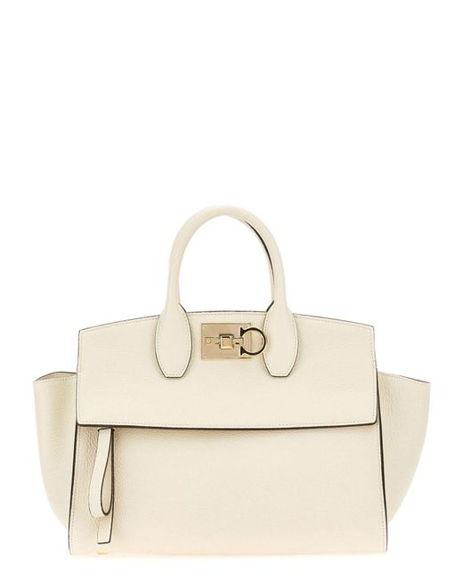 Ferragamo Natural Soft Medium Study Bag