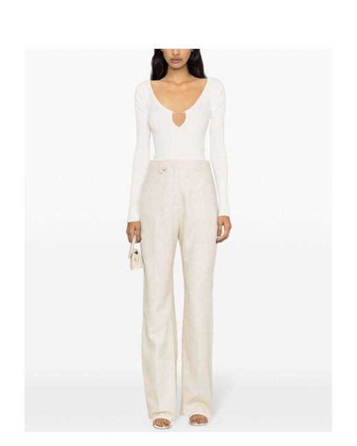 Jacquemus White Chic And Stylish Pralu Top