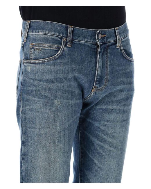 Emporio Armani Blue J45 Regular Fit Jeans for men