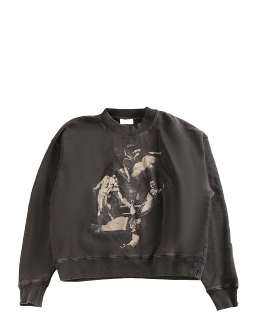 Off-White c/o Virgil Abloh Black 100% Cotton Sweater for men