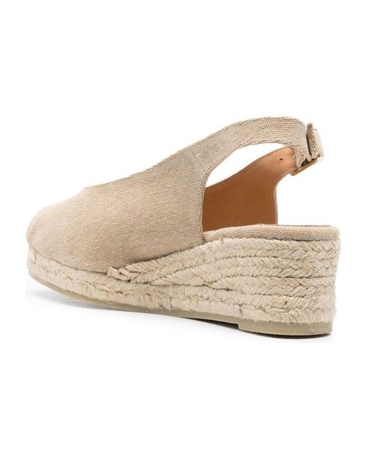 Castaner Natural Dosalia Canvas Wedge Espadrilles Sandal