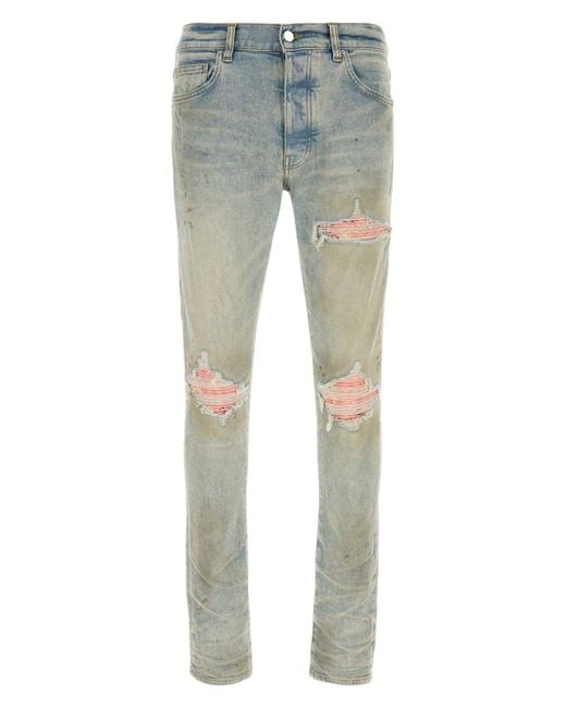 Amiri Blue Stretch Denim Jeans for men