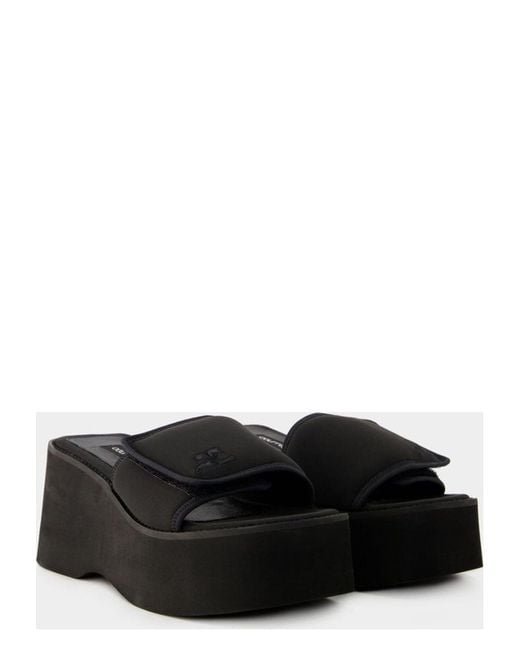Courreges Scuba Wave Sandals in Black | Lyst