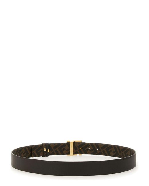 Fendi White Squared Ff Belt for men
