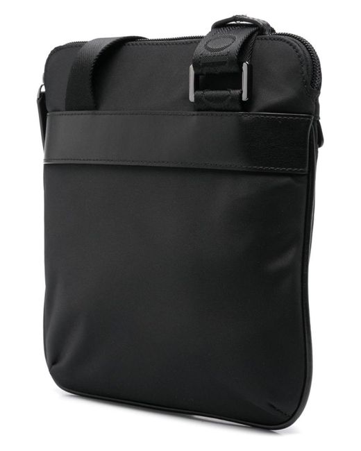 Emporio Armani Black Logo-Plaque Cross Body Bag for men