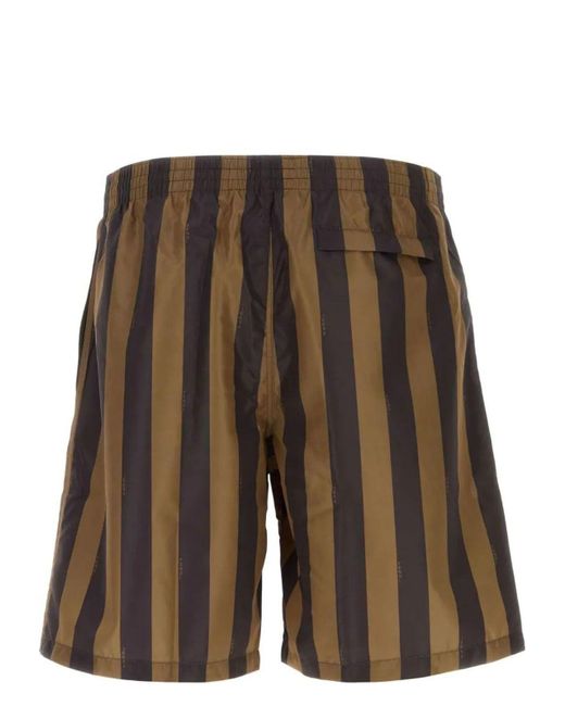 Fendi Green Crest Swim Shorts for men