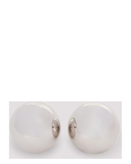 Givenchy White Curve 30Mm Earrings
