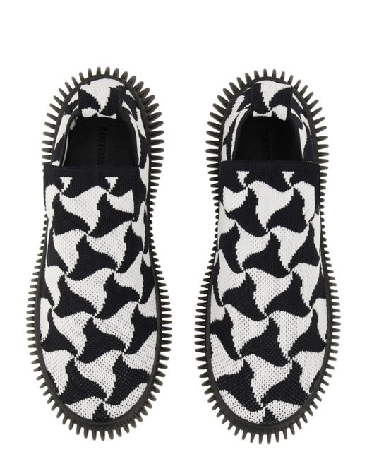 Bottega Veneta Black Knit Slipon Sneaker