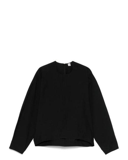 Totême  Black Batwing Top