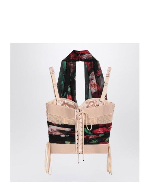 Dolce & Gabbana Multicolor Bustier Top