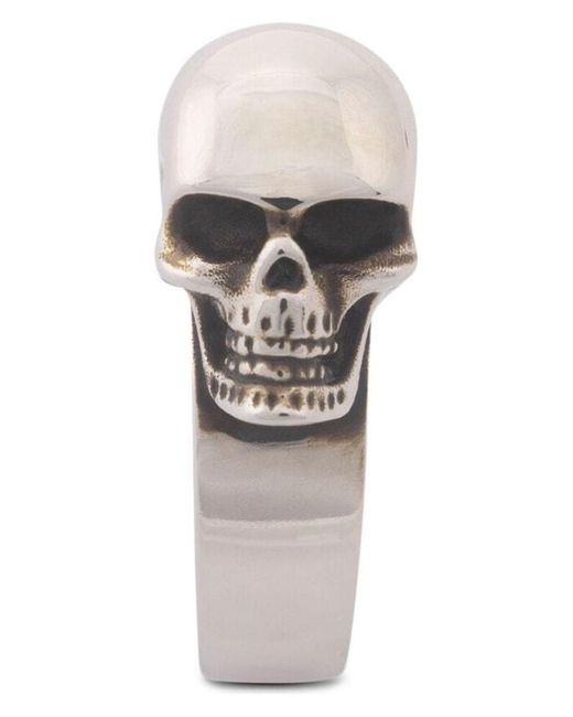 Alexander McQueen White Skull Ring for men