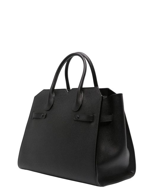 ショルダーバッグ・ポシェット Valextra Milano Media Shoulder Bag Valextra Milano Media Shoulder Bag in Black | Lyst