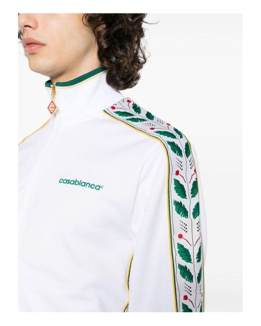 Casablanca White Seasonal Laurel Track Top for men