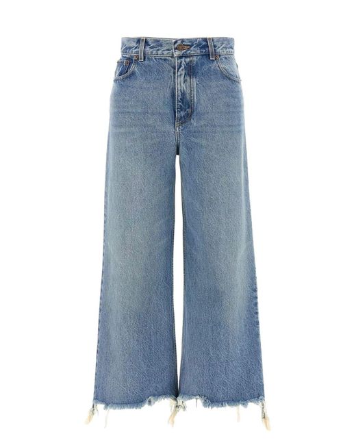 デニム・ジーパン CHLOE BLUE COTTON DENIM JEANS Chloé Cotton Denim Jeans in Blue | Lyst