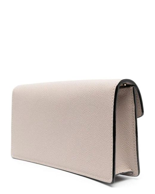 Valextra Natural Iside Clutch With Chain Bag