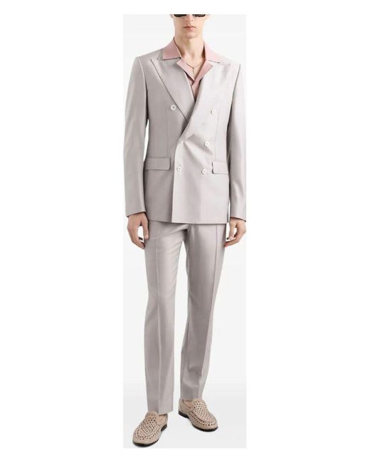 Dolce & Gabbana Gray Deconstructed Two-Piece Suit for men