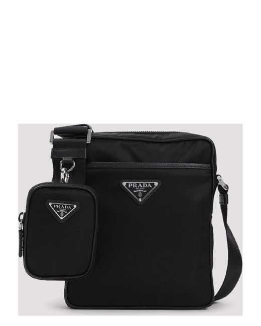 Prada Black Polyamide Cross Body Bag for men