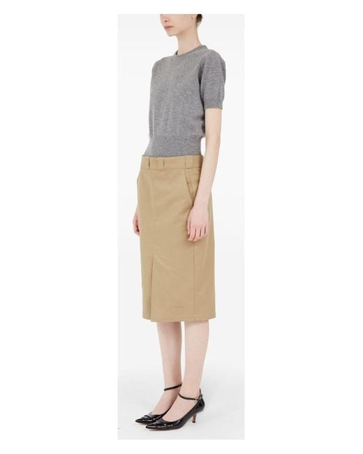 Maison Margiela Natural Pencil Skirt