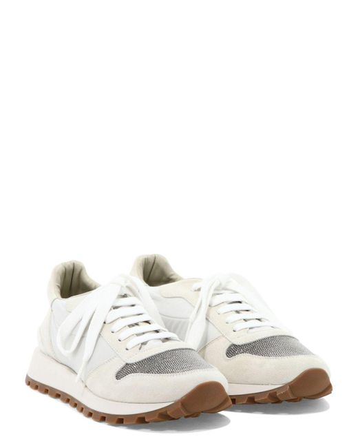 Brunello Cucinelli White Sneakers & Slip-On