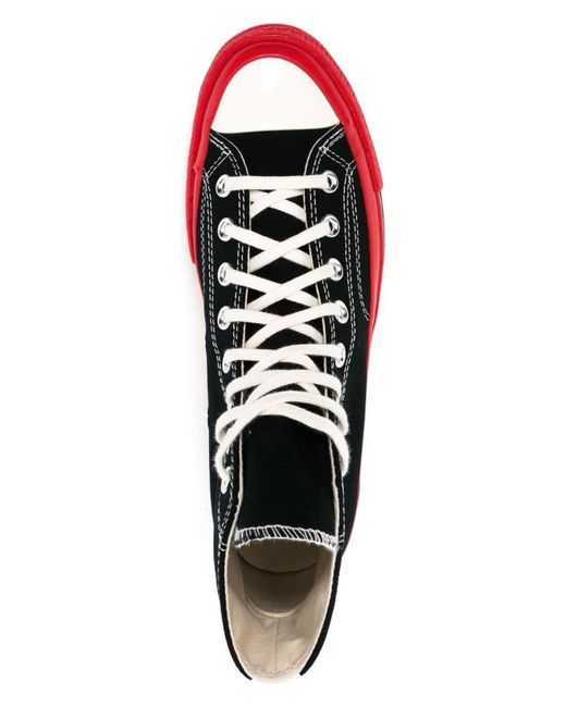 COMME DES GARÇONS PLAY Red Canvas Comme Des Garã§Ons X Converse Sneakers