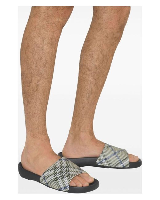 Burberry White Comfortable Rubber Sandals for men