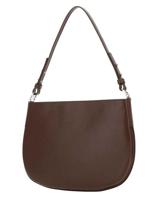 By Far Brown Leather Issa Shoulder Bag