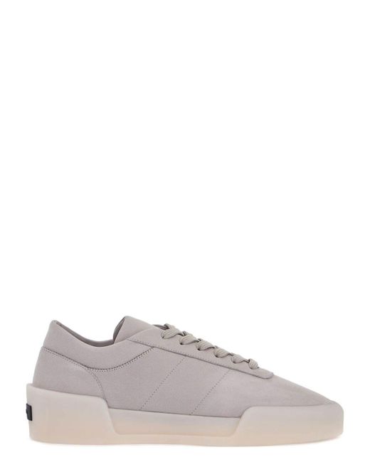 Fear Of God Gray Low Top Sneakers Aerobic Light Leather With Velcro Closure for men