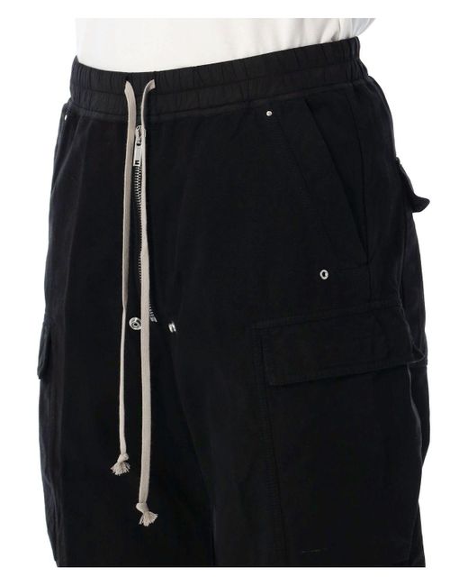Rick Owens Black Double Cargo Jumbo Belas Pant for men