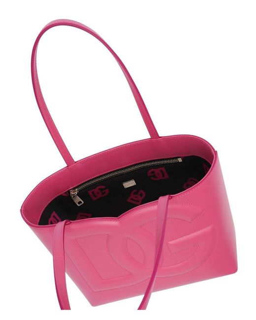 Dolce & Gabbana Pink Dg Logo Small Shopping Bag