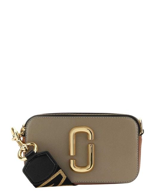 Marc Jacobs Gray Leather The Snapshot Crossbody Bag