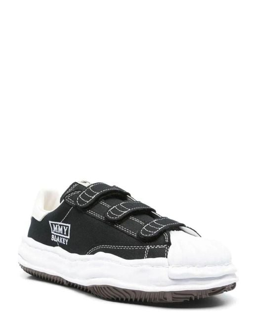 Maison Mihara Yasuhiro Black Blakey Original Sole Canvas Low-Top Sneakers