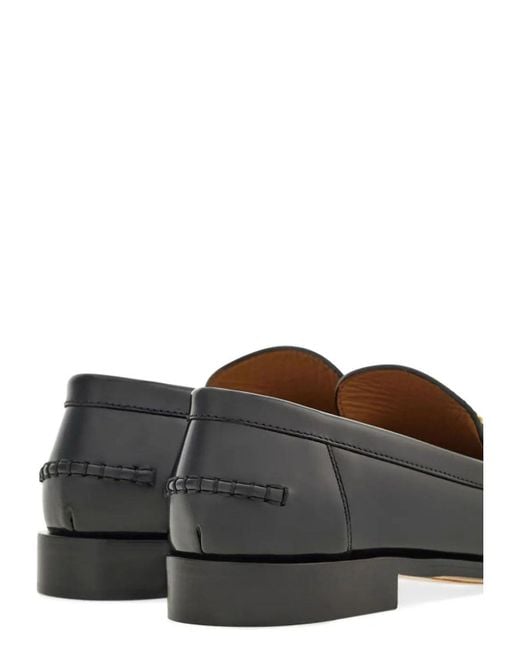 Ferragamo Black Mocasines New Vara Chain Loafer