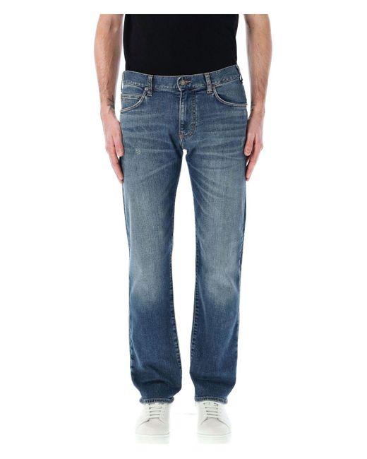 Emporio Armani Blue J45 Regular Fit Jeans for men
