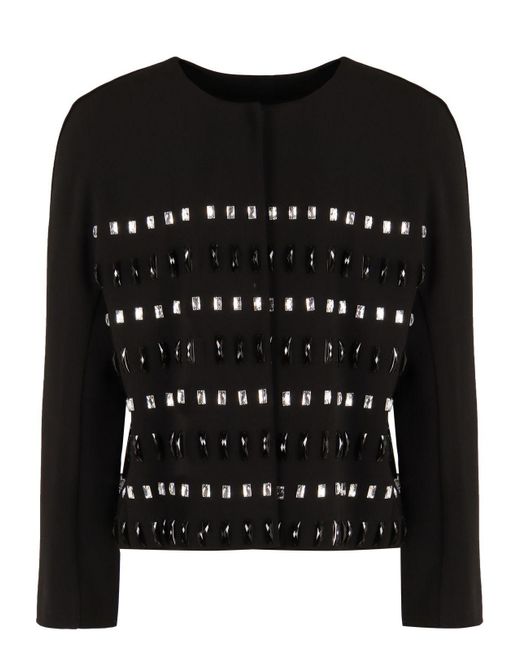 Max Mara Black Manto Crêpe De Chine Jacket