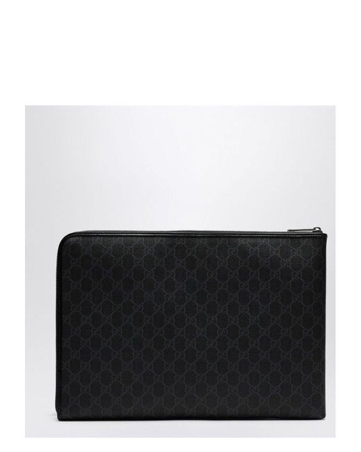 Gucci Black Medium Gg Supreme Fabric Briefcase for men