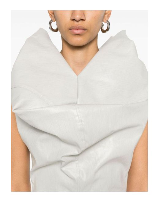 VIP【送料関税込】RICK OWENS WINGED LONG DRESS Rick Owens Winged Long Dress in White | Lyst UK