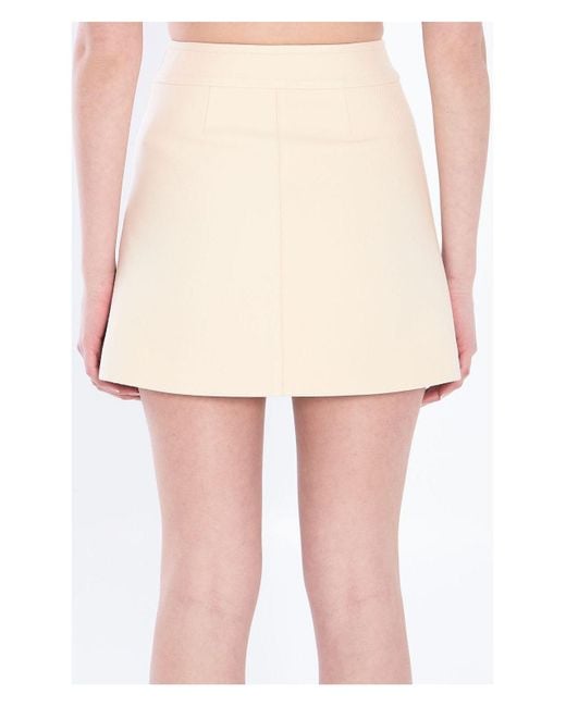 Céline Natural A-Line Mini Skirt