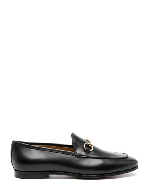 Gucci Black Jordaan Leather Loafers