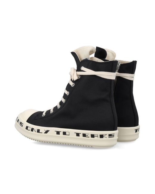 Luxor Canvas High Top Sneakers in Black - DRKSHDW By Rick Owens