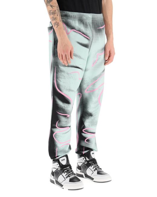 Moschino Couture Shadows & SQUIGGLES JOGGER Pants in Blue for Men