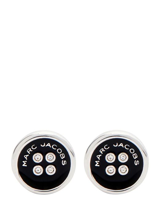 Marc Jacobs Black Button Earrings
