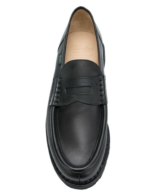 Paraboot Black Reims Leather Loafers for men