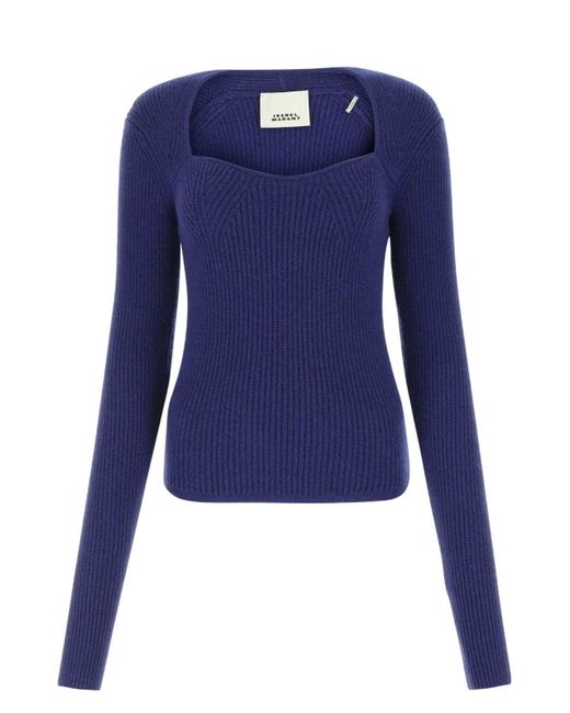 Isabel Marant Blue Wool Blend Bailey Sweater