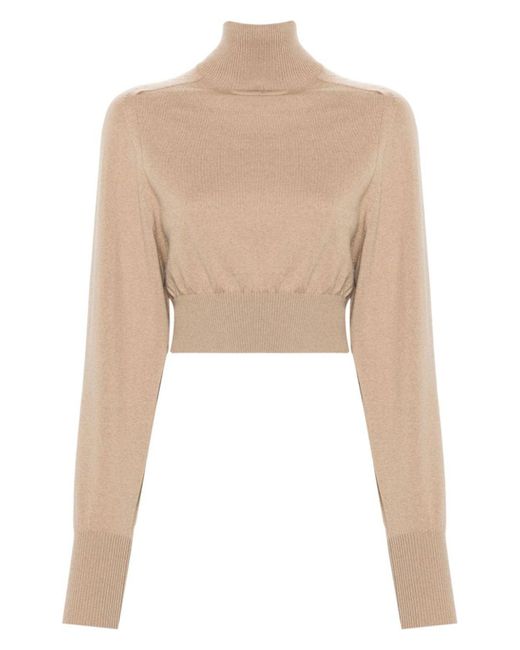 Max Mara Natural Wool Turtle-Neck Sweater