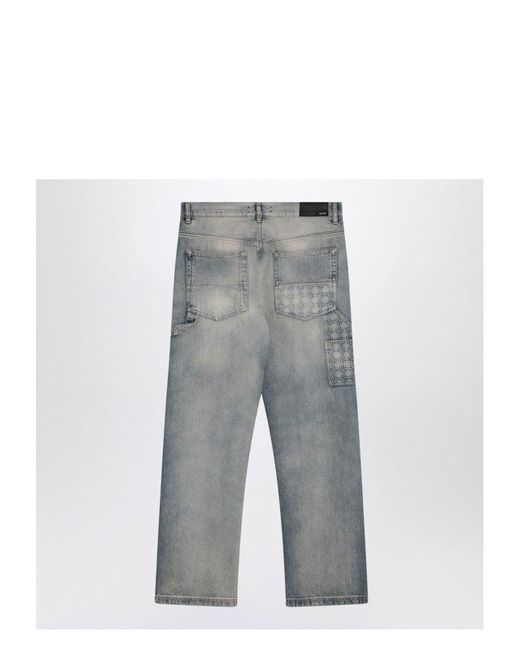 Amiri Gray Washed Jeans With Decorative Panel for men