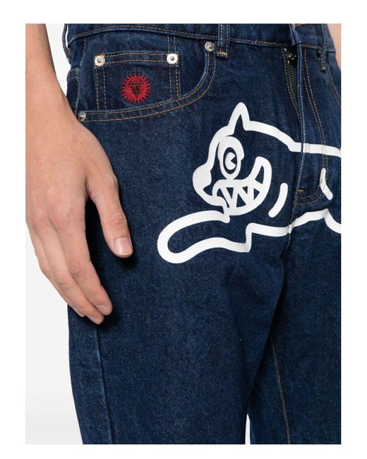 BBCICECREAM Blue Running Dog Denim Jeans for men