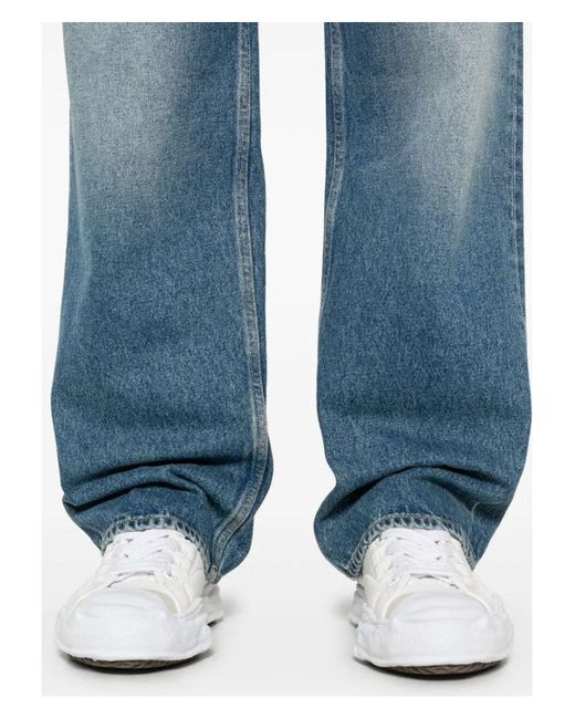 Golden Goose Deluxe Brand Blue Golden M's Pant Skate Loose Medium Washed Denim for men