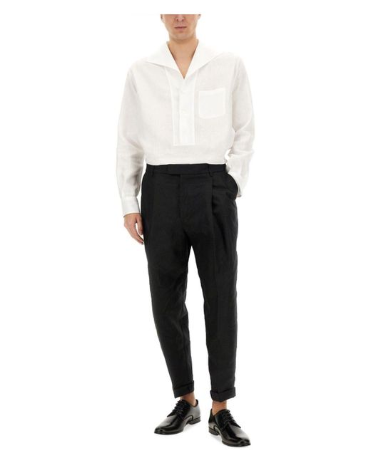 Dolce & Gabbana White Linen Shirt for men